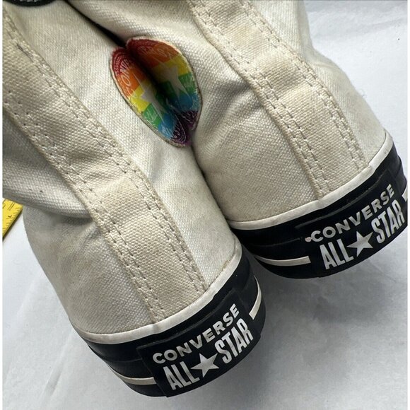 Converse Chucks Pride Sneakers Mens 4 Womens 6 Custom Made Black White Rainbow - Picture 3 of 14